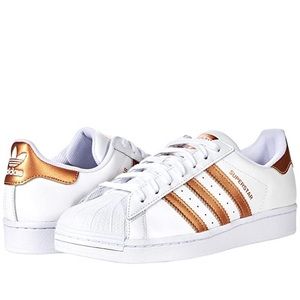 Adidas superstar sneakers White/Copper Metallic